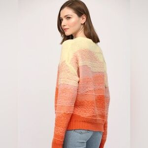 NWT VICI Desert Sunset Ombre Orange Yellow Pullover Sweater